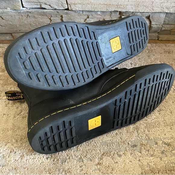 Dr. Marten Sheridan Softwair Nubuck Suede Leather Black Combat Boots High Tops - Picture 6 of 9